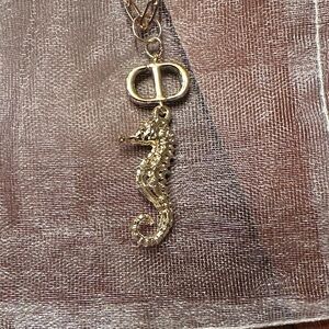 Authentic Dior Gold CD Seahorse Charm